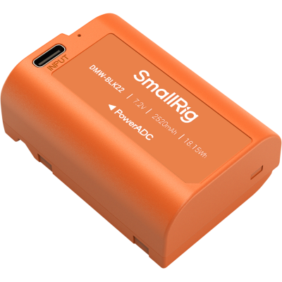 Avatar-Shop|SmallRig 4979 Baterie reincarcabila USB-C DMW-BLK22 Orange, Acumulator dedicat Panasonic|SmallRig