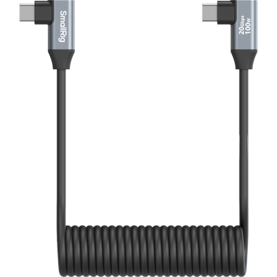 SmallRig 4793 USB-C Angled to USB-C Angled Coiled Data Cable