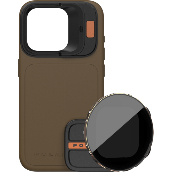 PolarPro Kit - LiteChaser iPhone 15 Pro Max Case Desert + VND 3-5 Filter