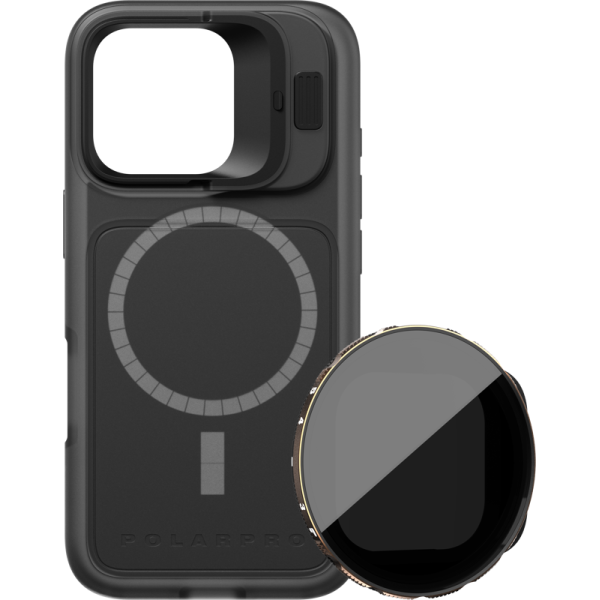 PolarPro Kit - LiteChaser iPhone 16 Pro Base Case Black + VND 3-5 Filter