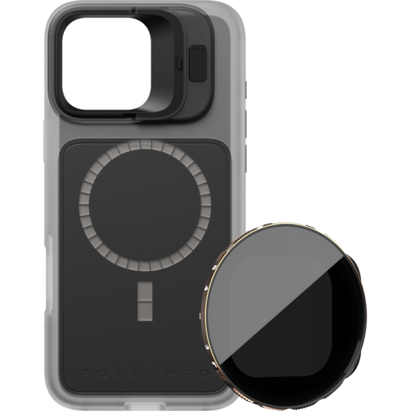 PolarPro Kit - LiteChaser iPhone 16 Pro Max Base Case Clear + VND 3-5 Filter