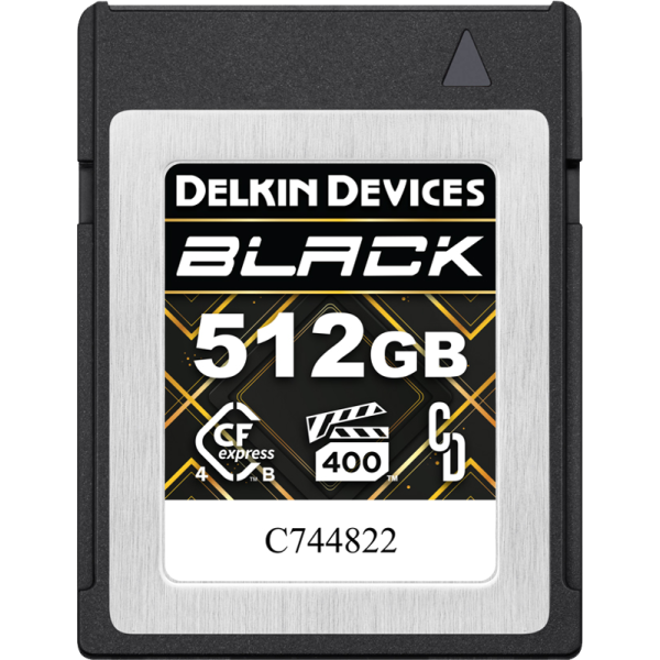 Delkin CFexpress 4.0 BLACK | Type B | R3600/W3200 (VPG400) 512GB, Card memorie CFExpress
