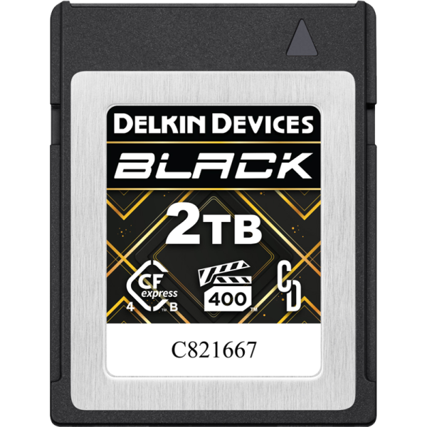 Delkin CFexpress 4.0 BLACK | Type B | R3700/W3220 (VPG400) 2TB, Card memorie CFExpress