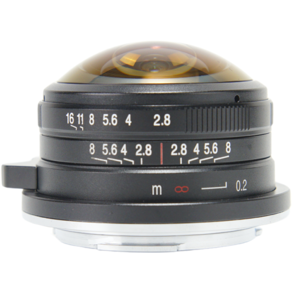 Laowa 4mm f/2.8 Fisheye, Montura MFT, Unghi 210 Grade, Diafragma f/2.8, Focalizare Manuala, Constructie Metalica