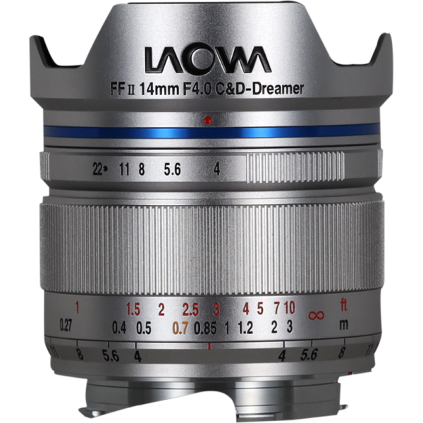 Laowa 14mm f/4 FF RL Zero-D, Obiectiv Ultra-Wide, Montura Leica M, Argintiu, Focalizare Manuala