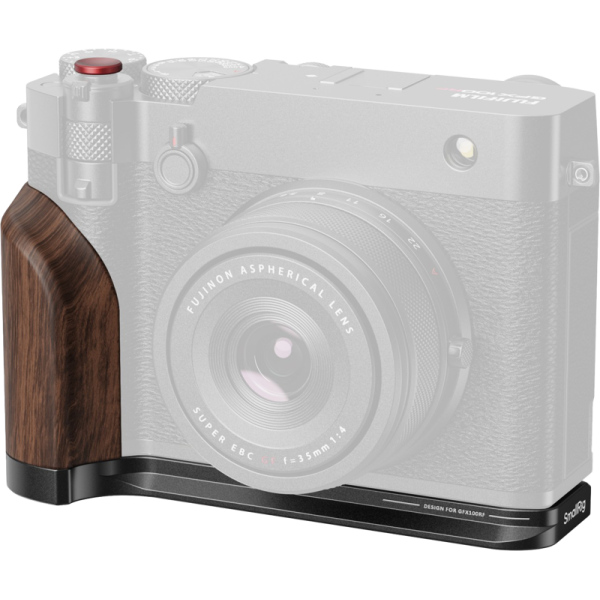 SmallRig 5266 L-Shape Mount Plate with Wooden Handle for FUJIFILM GFX100RF Black