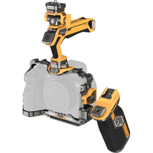 SmallRig 5518 "HawkLock" Quick Release Cage Kit for Sony A7R V/ A7 IV/ A7S III (Adv Ed) (Bumblebee)