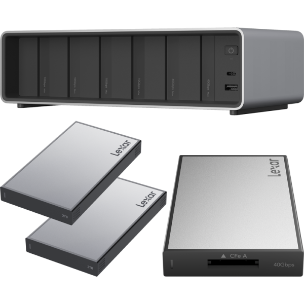 Lexar Professional Workflow Pro cu CFexpress Type A reader and 2x2TB SSD