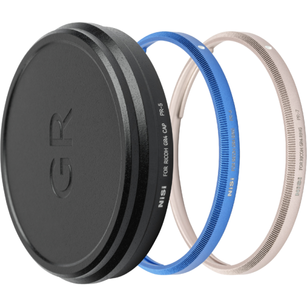 NiSi Ring+Cap Kit pentru Ricoh GR IV, Set Inele Schimbabile, Capac Obiectiv, Compatibil Filtre, Aliaj Aluminiu