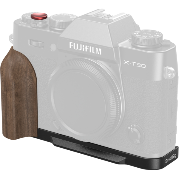 SmallRig 5666 L-Shaped Mount Plate with Wooden Handle for FUJIFILM X-T30 / T30 II / T30 III Black