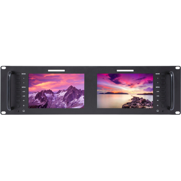 Seetec D71 Monitor Broadcast Rack 3RU, Dual 7 Inch IPS, Rezolutie 1080x800, Intrare/Iesire 3G-SDI HDMI CVBS, Control LAN