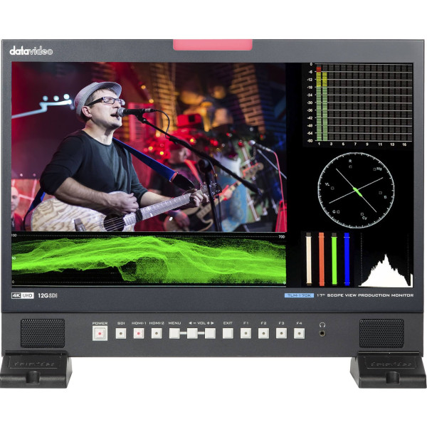 Datavideo TLM-170K Monitor ScopeView UHD 4K 17.3 inch, Rezolutie 3840x2160, 12G-SDI HDMI 2.0 Loop, Desktop, Panou IPS 10 bit