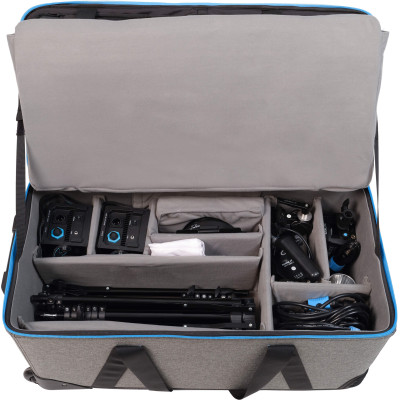 Avatar-Shop|Kit 3 Lumini Nanlite: 2 x PavoSlim 60B, 1x Forza 60B II, Bi-Color 2700K-6500K, Lentila Fresnel, Stative si Geanta Troller|Nanlite