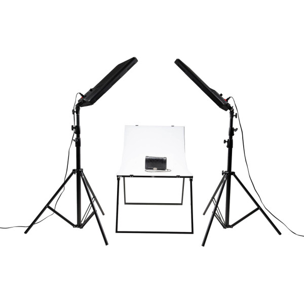 Kit 2 Panouri LED Nanlite Compac 100 cu Masa Foto de Produs, Slim, Daylight 5600K, CRI 95, iluminat profesional