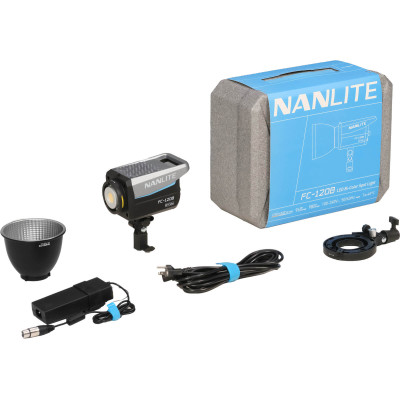 Nanlite FC-120B Lampa LED Bi-Color, Putere 120W, CCT 2700K-6500K, 17450 Lux, CRI 96, Alimentare AC/V-Mount, Bluetooth si DMX