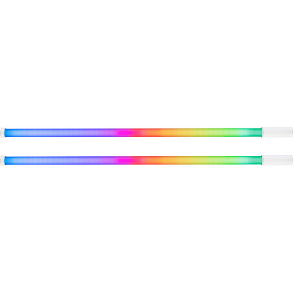Nanlite PavoTube T8-7X Kit 2 Tub LED RGBWW, 100 cm, Pixel Control, 2700K-7500K, G/M Adjust, Baterie integrata, Aplicatie NANLINK