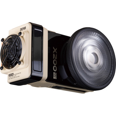 Avatar-Shop|Zhiyun Molus X200 Lampa LED RGB COB, 200W, 2500K-10000K, 7780 Lux, Montura Bowens, Control App, Alimentare V-Mount si USB-C PD|Zhiyun