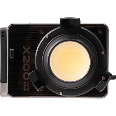 Avatar-Shop|Zhiyun Molus X200 Lampa LED Bi-Color, 200W, 2700K-6500K, 8900 Lux, Montura Bowens, Control App, Alimentare V-Mount si USB-C PD|Zhiyun