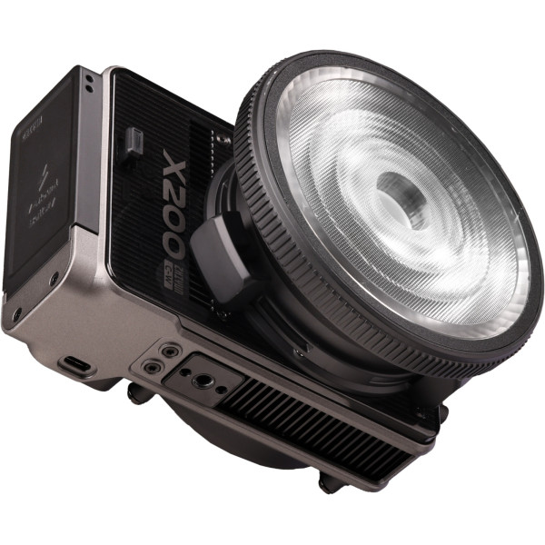 Zhiyun Molus X200 Lampa LED Bi-Color, 200W, 2700K-6500K, 8900 Lux, Montura Bowens, Control App, Alimentare V-Mount si USB-C PD