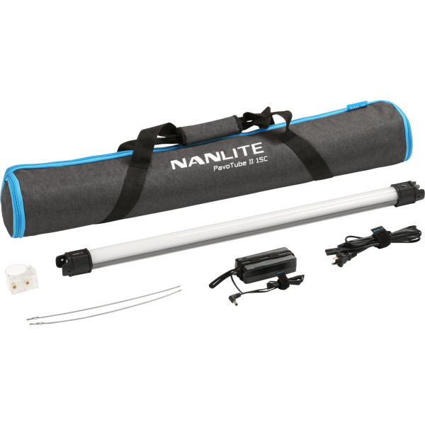 Nanlite PavoTube II 15C Tub LED RGBWW, 77cm, 30W, 2700K-7500K, G/M Adjust, Baterie integrata, Incarcare PD USB-C, Bluetooth, DMX