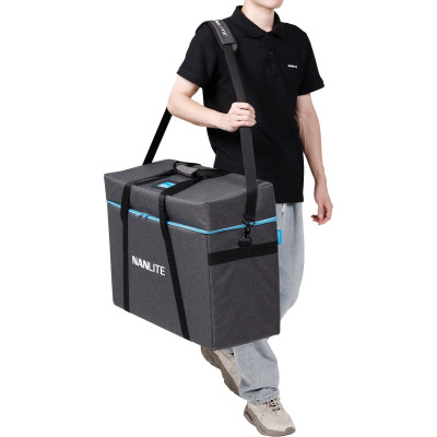 Avatar-Shop|Nanlite FS-150B Kit 2 Lumini Bi-Color, 175W, 2700K-6500K, 26300 Lux, Include 2 Softbox-uri, 2 Stative si Geanta de Transport|Nanlite