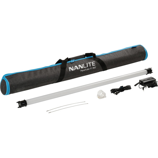 Nanlite PavoTube II 30C Tub LED RGBWW, 117 cm, 60W, 2700K-7500K, G/M Adjust, Baterie, Incarcare PD USB-C, Bluetooth, DMX