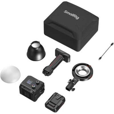 Avatar Shop|SmallRig RC 100C Lampa LED Bi-Color, 100W, 2700K-6500K, Kit cu Powerbank Grip 73Wh, Mini Reflector si Geanta Transport|SmallRig