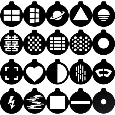 set 20 filtre gobo proiectie smallrig rf 10c