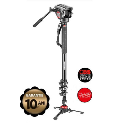 Avatar-Shop|Manfrotto MVMXPRO500 monopied video fluid cu baza Fluidtech|Manfrotto Video