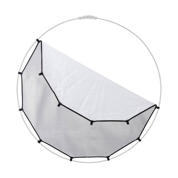Manfrotto HaloCompact Plus Panza Difuzie, Argintiu/Alb, 38 Inch, Reversibila, Pentru Cadru Metalic Pliabil