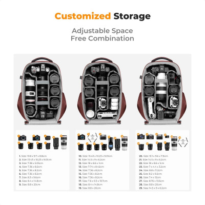 Avatar-Shop|K&F CONCEPT Backpack 22L Nature Wander 10 (red), Rucsac foto|K&F Concept