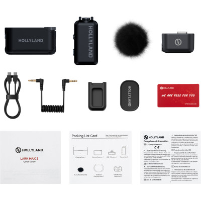 kit microfon wireless solo hollyland lark max 2 accesorii incluse