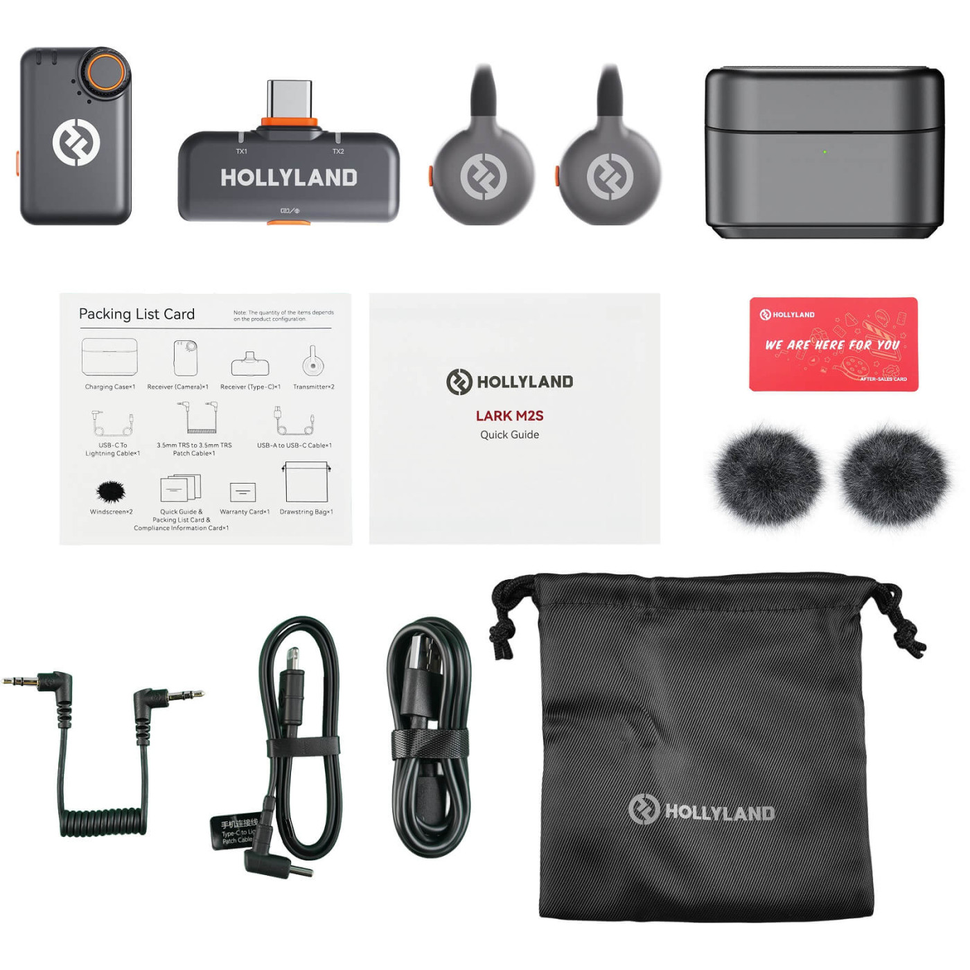 Hollyland LARK M2S Combo Lavaliere wireless USB-C Lightning