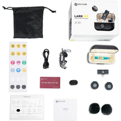 pachet complet accesorii vlogging hollyland lark m2 lightning kit