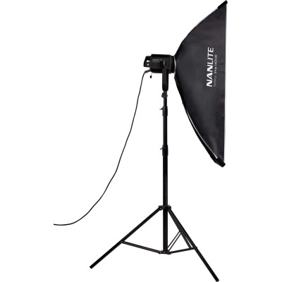 Avatar-Shop|Softbox Asimetric Stripbank Nanlite 45 x 110 cm, Montura Bowens, Interior Argintiu, Difuzie Frontala, Profil Ingust|Nanlite