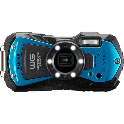 mod subacvatic aparat foto extrem outdoor pentax wg-90 albastru
