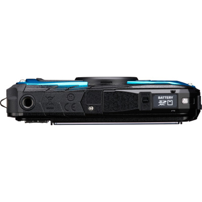 Pentax WG-90 Blue Aparat Foto Compact Rezistent la Apa, Senzor 16.0 MP, Zoom Optic 5x, Subacvatic 14 m, Antisoc 1.6 m