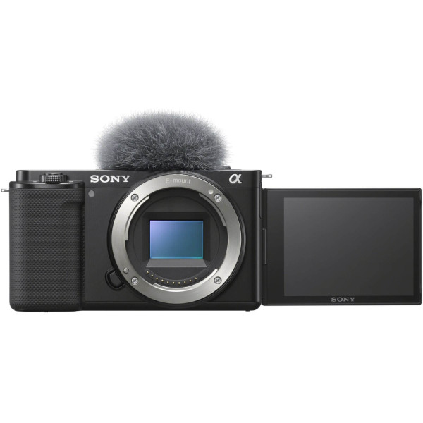 Sony Alpha ZV-E10 Body Aparat Foto Mirrorless, Senzor APS-C 24.2 MP, Video 4K, Live Streaming, Ecran Rabatabil, Negru