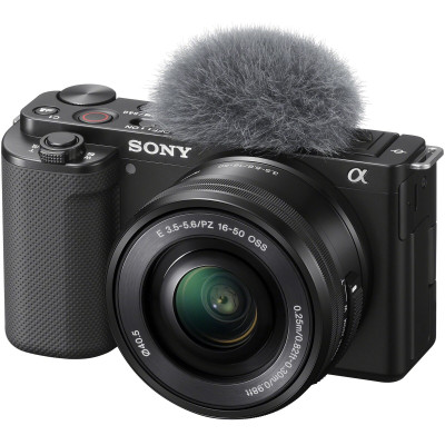 aparat foto mirrorless sony zv-e10 ii kit 16-50mm oss ii negru vlogging profesional