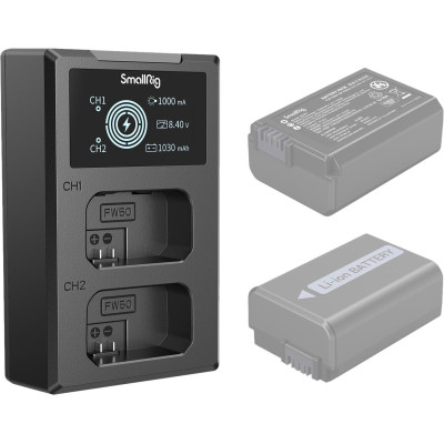 smallrig 4081 incarcator usb-c si usb-a integrat portabil baterie foto