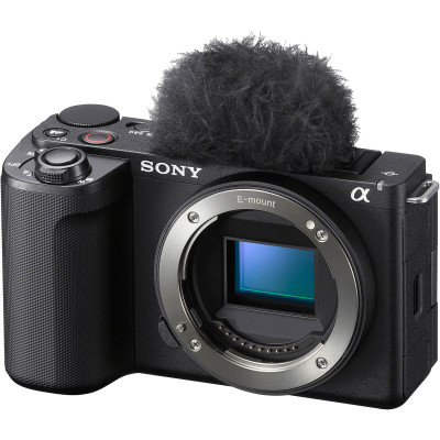 aparat foto mirrorless sony zv-e10 ii body vlogging 26 mp 4k 60p negru