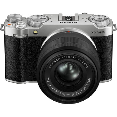 fujifilm x-m5 silver inregistrare video 6.2k si sistem audio cu 3 microfoane inteligente