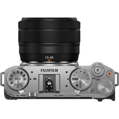 Fujifilm X-M5 Kit Obiectiv XC 15-45mm f/3.5-5.6 OIS PZ Aparat Foto Mirrorless 26.1 MP, Video 6.2K, Autofocus AI, Argintiu