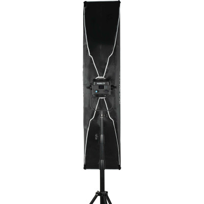 nanlite strip softbox 140x30 pe stativ setup studio fashion rim light