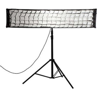 montare grila textila nanlite 140x30 cm velcro sistem fixare rapida stripbox