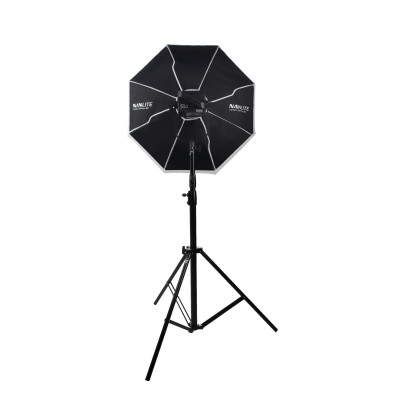 Nanlite LT-80 Lantern Softbox 80 cm, Iluminare Omnidirectionala 270 Grade, Montura Bowens, Include Skirt Set, Alb