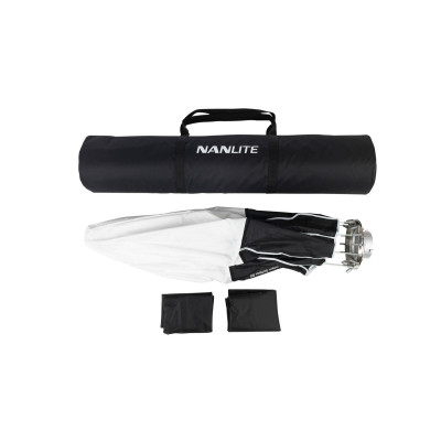 Nanlite LT-80 Lantern Softbox 80 cm, Iluminare Omnidirectionala 270 Grade, Montura Bowens, Include Skirt Set, Alb