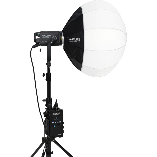 Nanlite LT-65 Lantern Softbox 65 cm, Iluminare Omnidirectionala 270 Grade, Montura Bowens, Instalare Rapida, Alb
