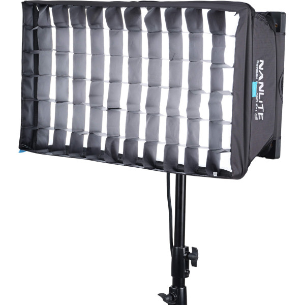 Nanlite SB-PS120-Q Softbox cu Eliberare Rapida si Grid pentru PavoSlim 120B si 120C, Doua Difuzii, Montura Directa, Negru