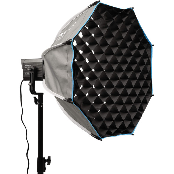 Nanlite SB-FMM-O-60 Softbox Octogonal 60 cm, Montura FM, Sistem Quick Release, Include Grid si Doua Difuzii, Argintiu